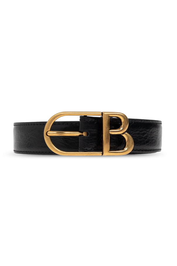 Balenciaga Leather belt with logo