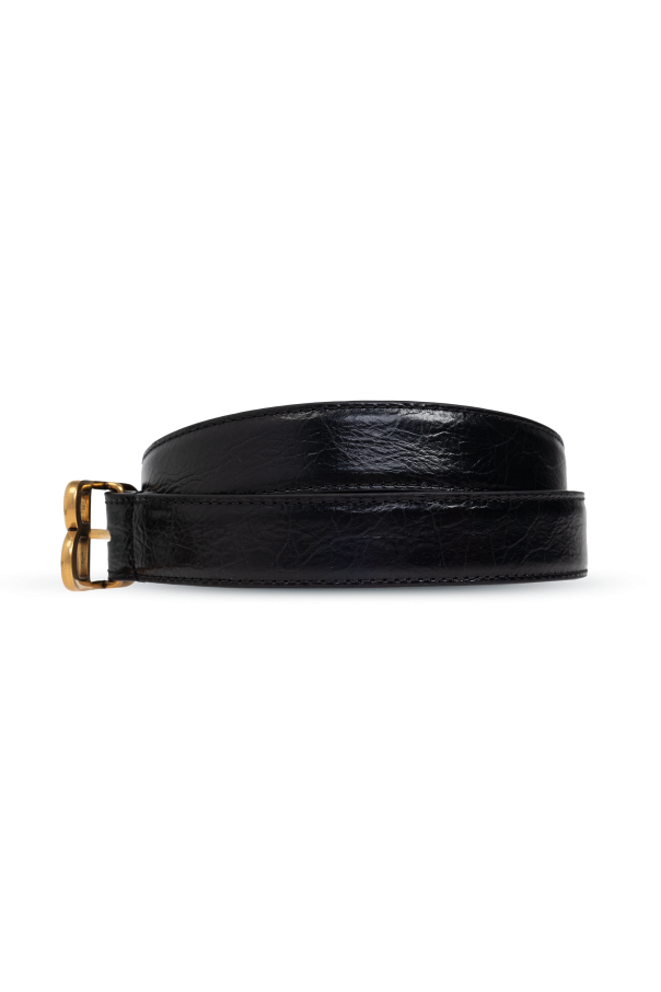 Balenciaga Leather belt with logo