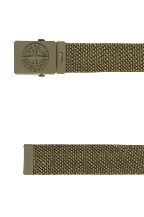 Sturdy rectangular buckle Belt with logo