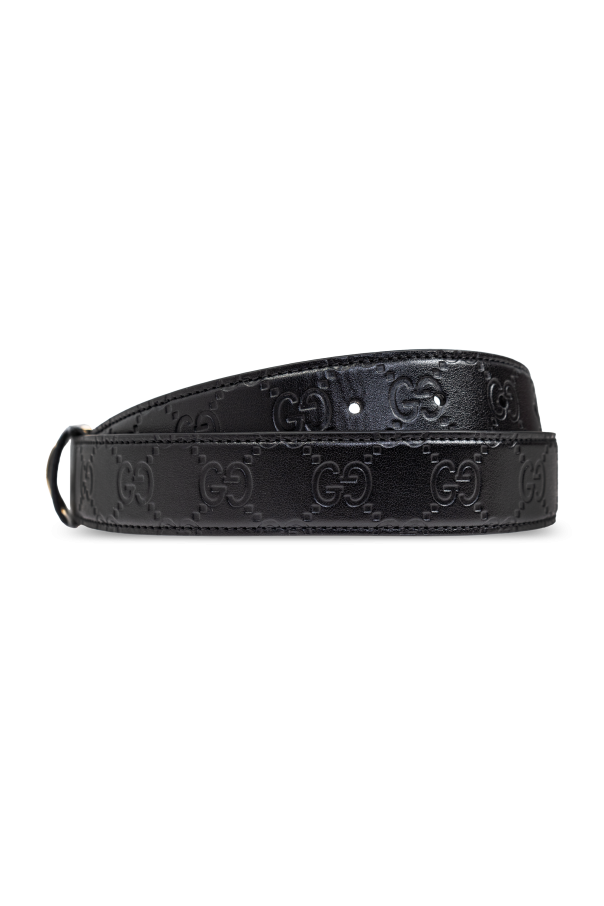 Gucci Leather belt with monogram