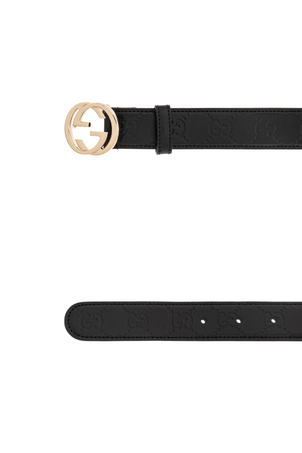 Gucci Leather belt with monogram