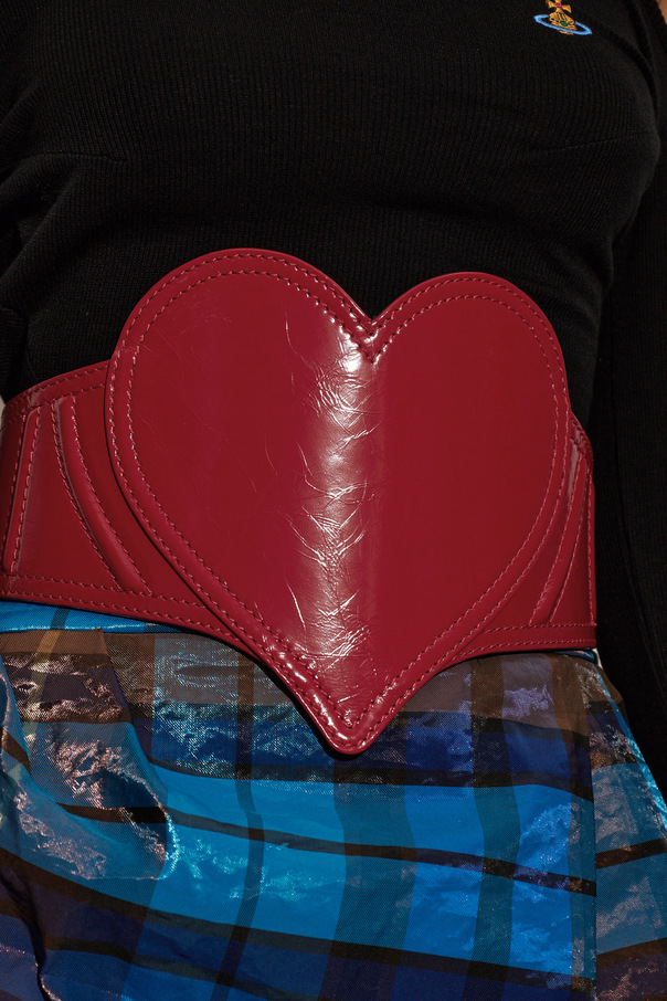 Vivienne Westwood Leather Waist Belt with Heart Motif by Vivienne Westwood
