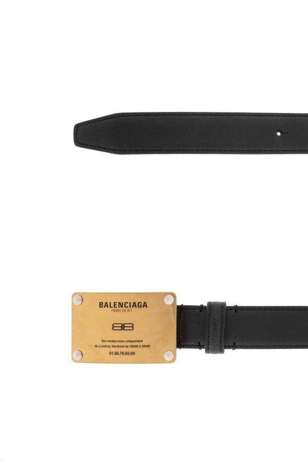 Balenciaga Leather belt with logo