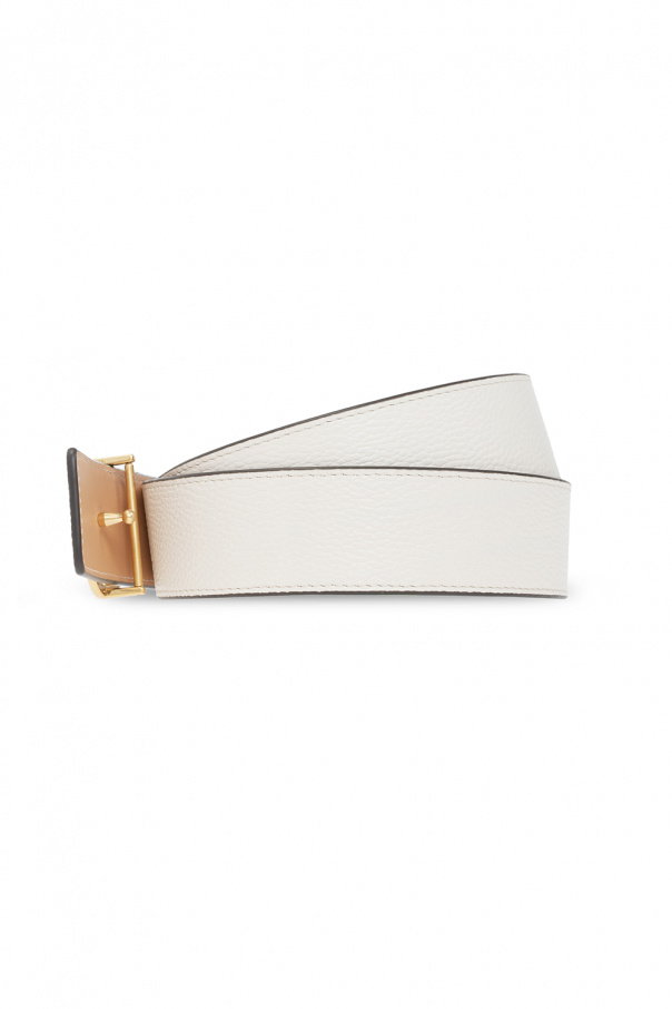 White 'Miller' leather belt Tory Burch - Vitkac Sweden