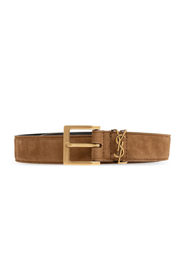 Suede belt with logo od Saint Laurent