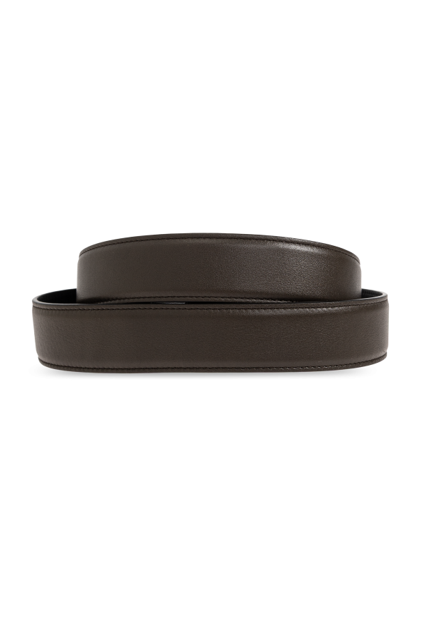 Saint Laurent Skórzany pasek z logo