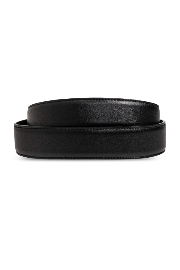 Saint Laurent Skórzany pasek z logo