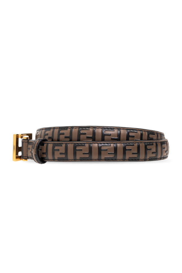 Fendi Leather belt with monogram