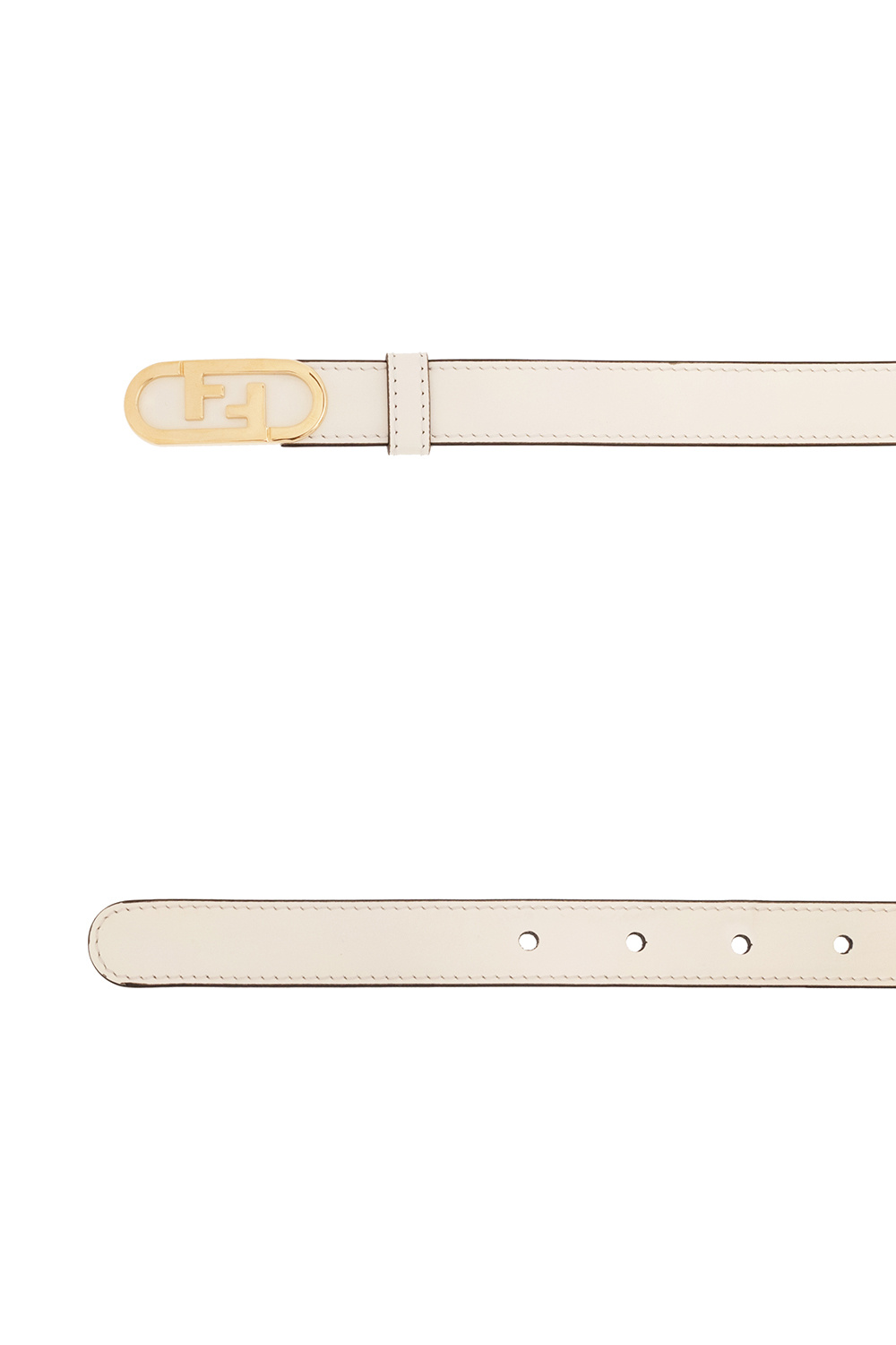 fendi pelle Leather belt with logo