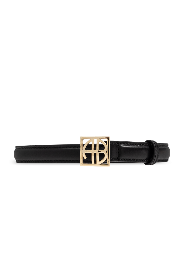 Leather "Monogram" belt od Anine Bing