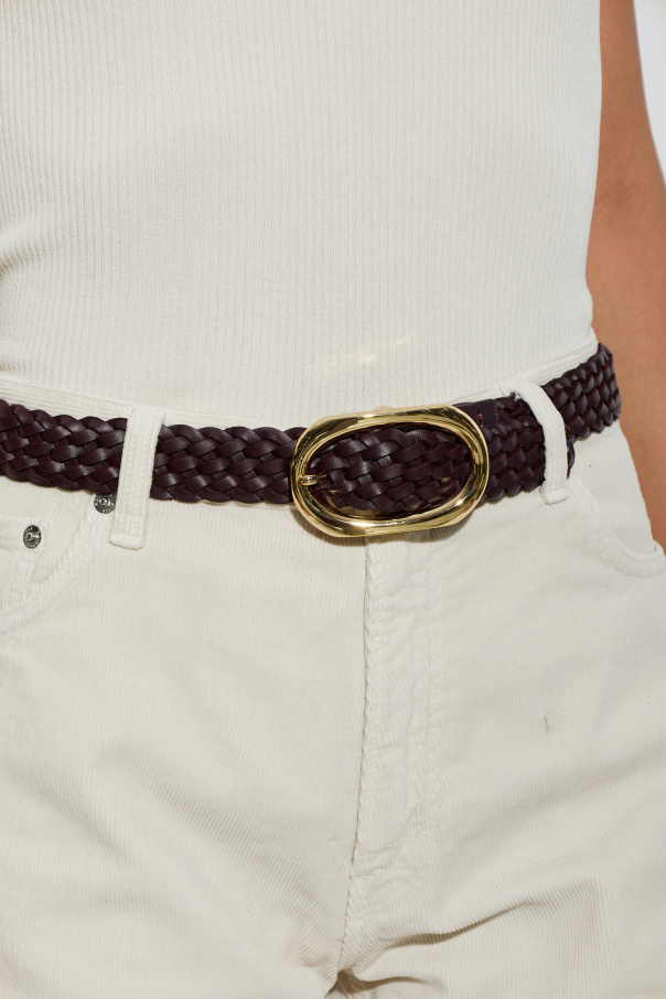Anine Bing Signature Link leather belt