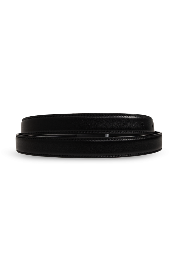 Saint Laurent Skórzany pasek z logo