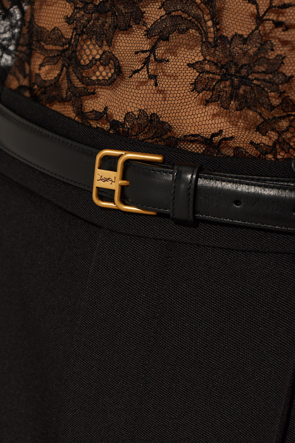 Saint Laurent Black leather belt