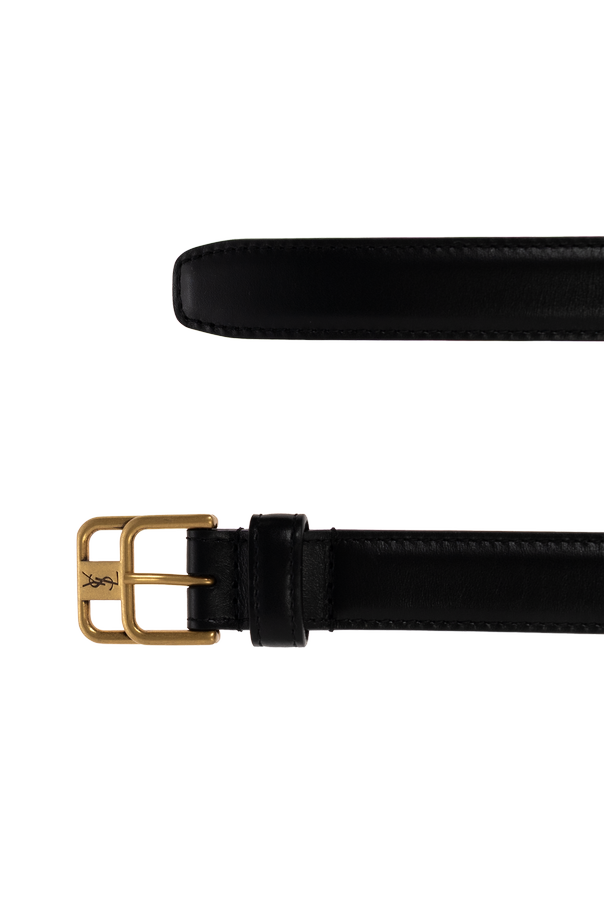 Saint Laurent Black leather belt