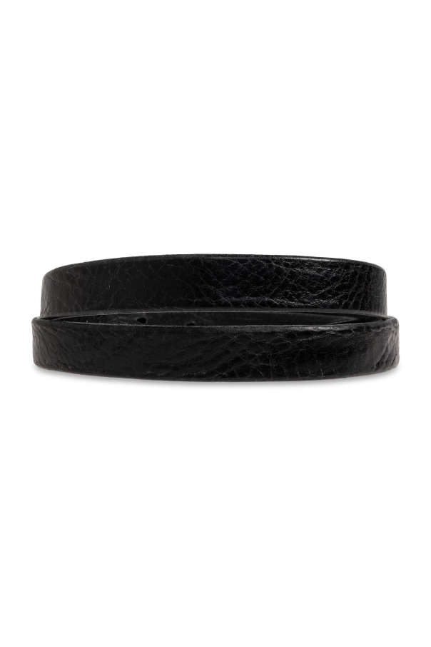 Our Legacy Leather belt with a vintage effect