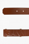 Ganni BROWN Belt with logo