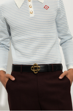 Casablanca Leather belt with logo