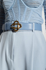 Casablanca light blue Leather belt with logo