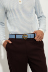 Casablanca light blue Leather belt with logo