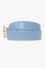 Casablanca light blue Leather belt with logo
