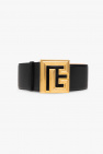 Balmain Leather belt with logo