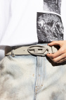 Diesel GREY Leather belt 'B-1DR'