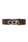 Diesel BROWN Belt with logo B-1DR-LAYER