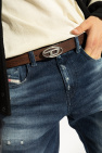 Diesel BROWN Belt with logo B-1DR-LAYER