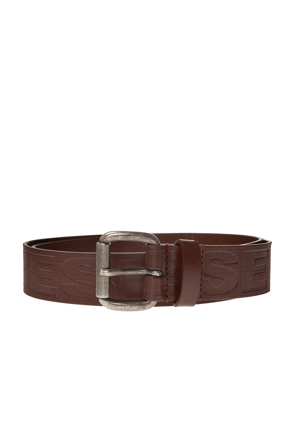 BURBERRY 4cm Logo-Embossed Leather Belt for Men