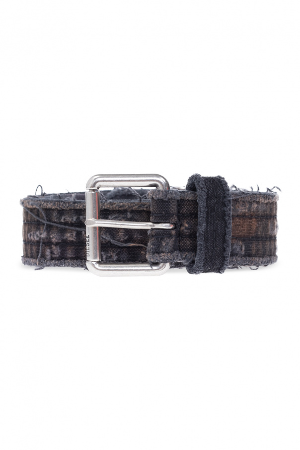 Diesel 'B-D DESTROY'   belt with vintage effect