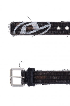 Diesel 'B-D DESTROY'   belt with vintage effect