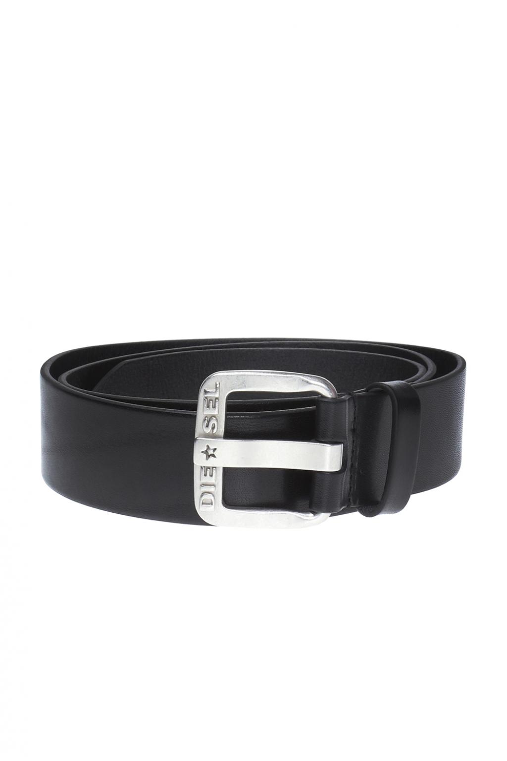 Diesel Leather belt with logo