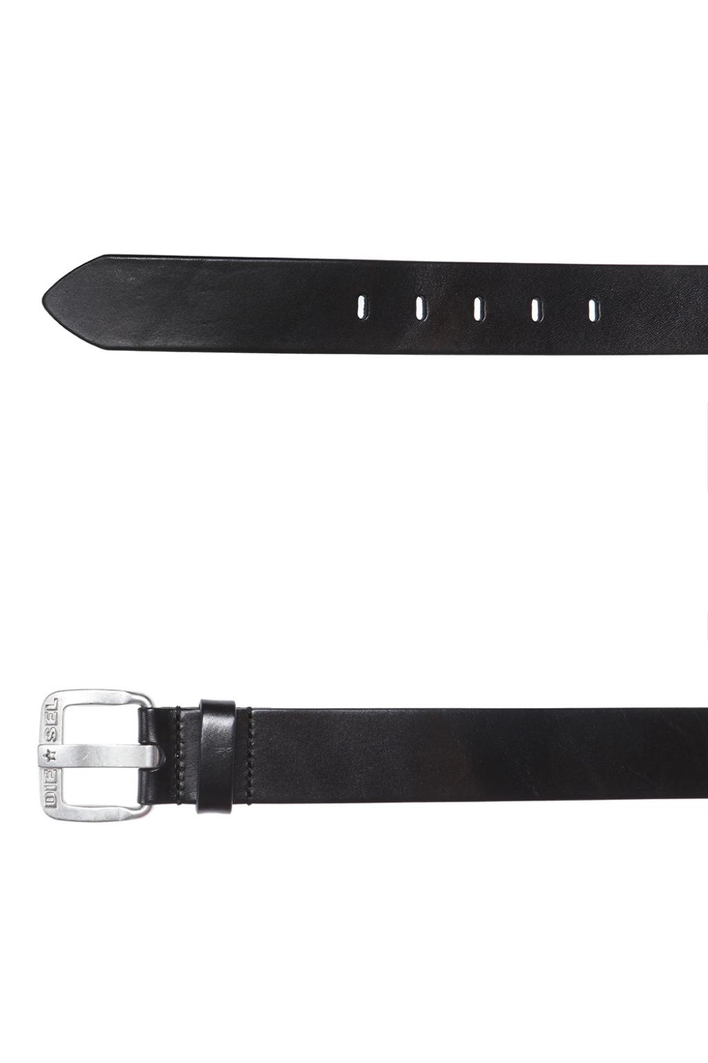 Diesel Leather belt with logo