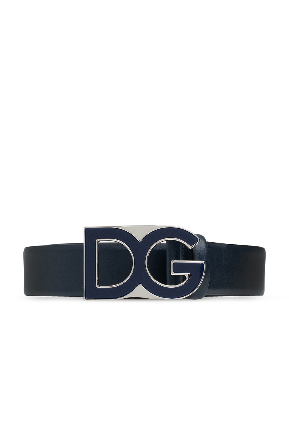 Navy blue Belt with logo Dolce & Gabbana - Vitkac France