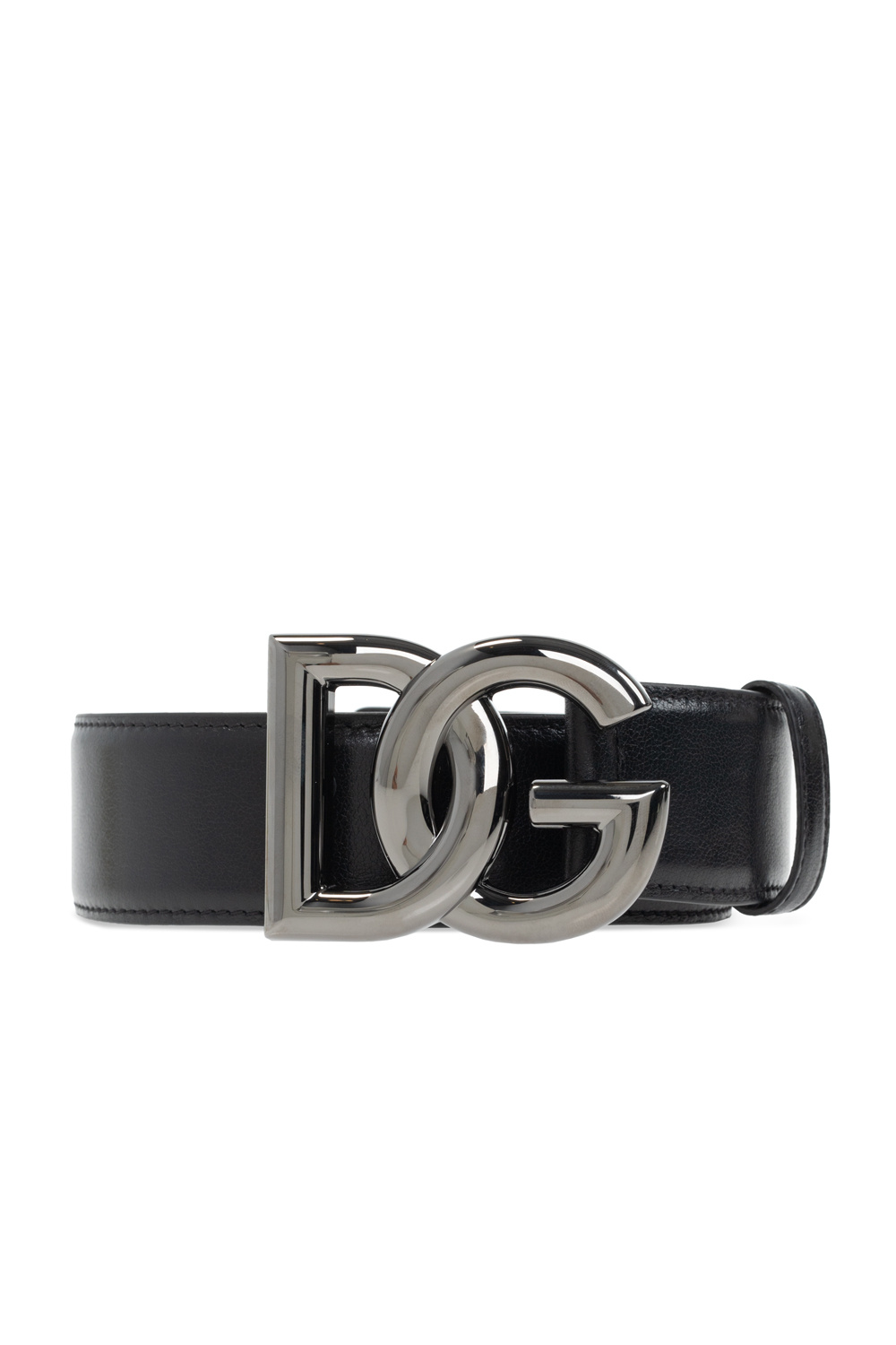 dolce Kristallen & GABBANA STILETTO HEELED MULES Leather belt with logo