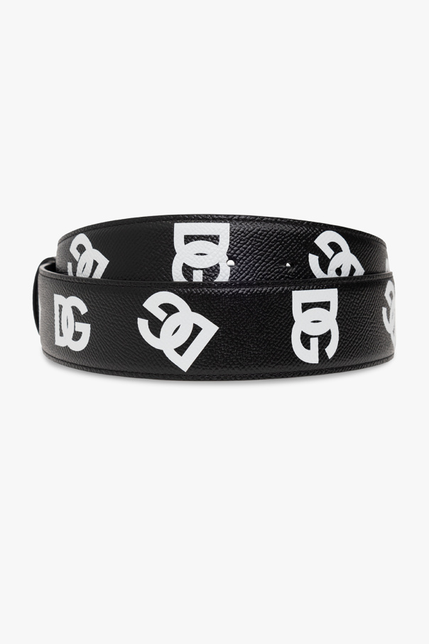 Dolce & Gabbana Samboil Nylon Belt Back Leather belt with logo