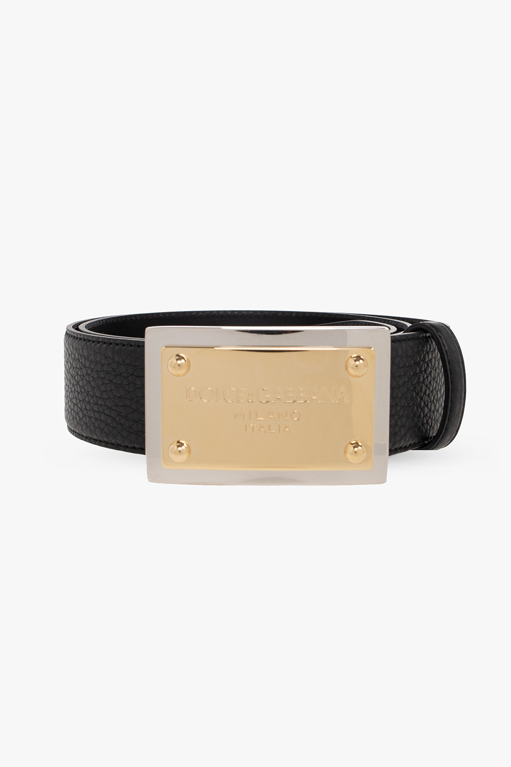 Dolce & Gabbana Tweed Leather belt