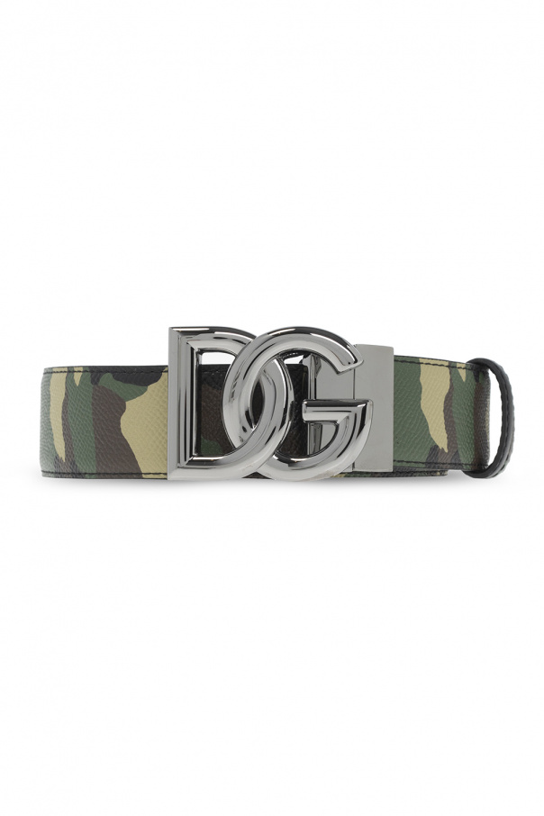 Dolce & Gabbana 18kt Devotion Goldmanschettenknöpfe Gelb Reversible belt with logo