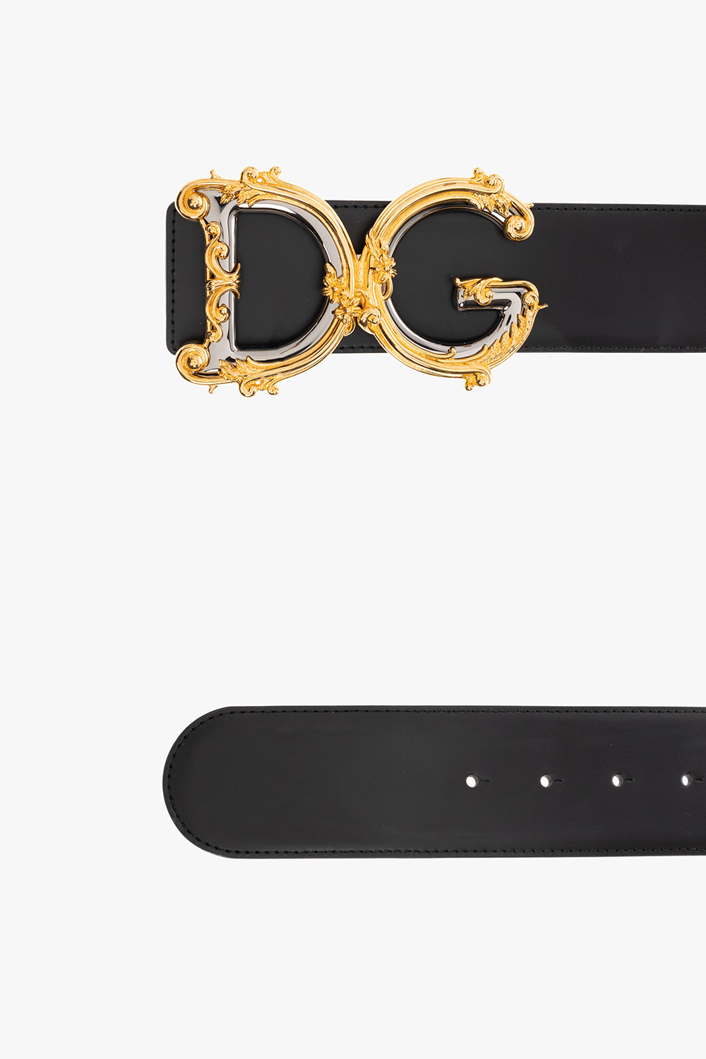 dolce gabbana faux pearl embellished dg brooch item Leather belt