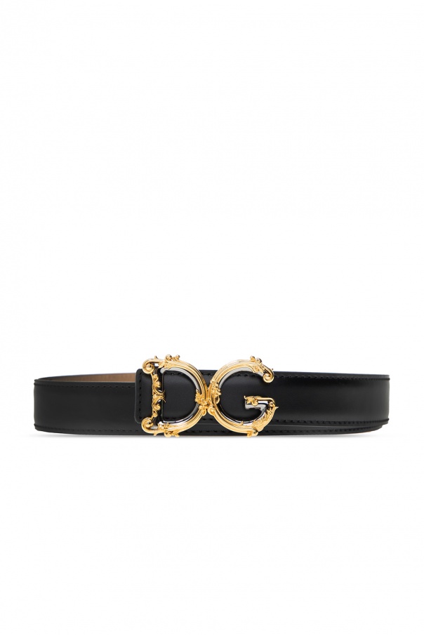 Dolce & Gabbana Gestreifte Trainingsjacke Schwarz Leather belt