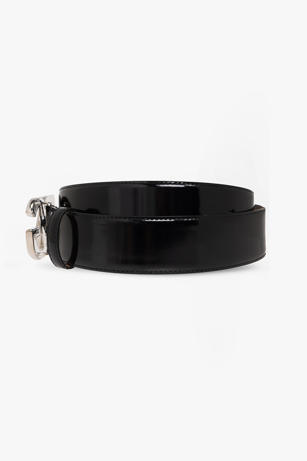 Dolce & Gabbana Patent leather belt with logo