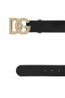 dolce & gabbana gold cross earrings Leather belt