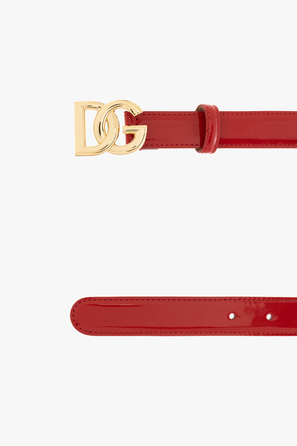 Dolce & Gabbana Skórzany pasek z logo