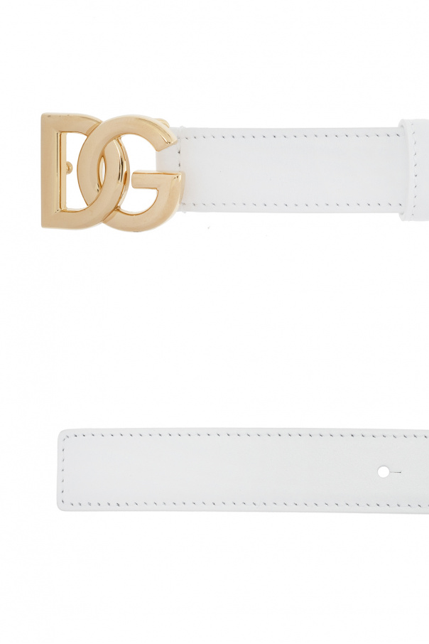 Dolce & Gabbana Kids Hemd mit Kiefern-Print Leather belt