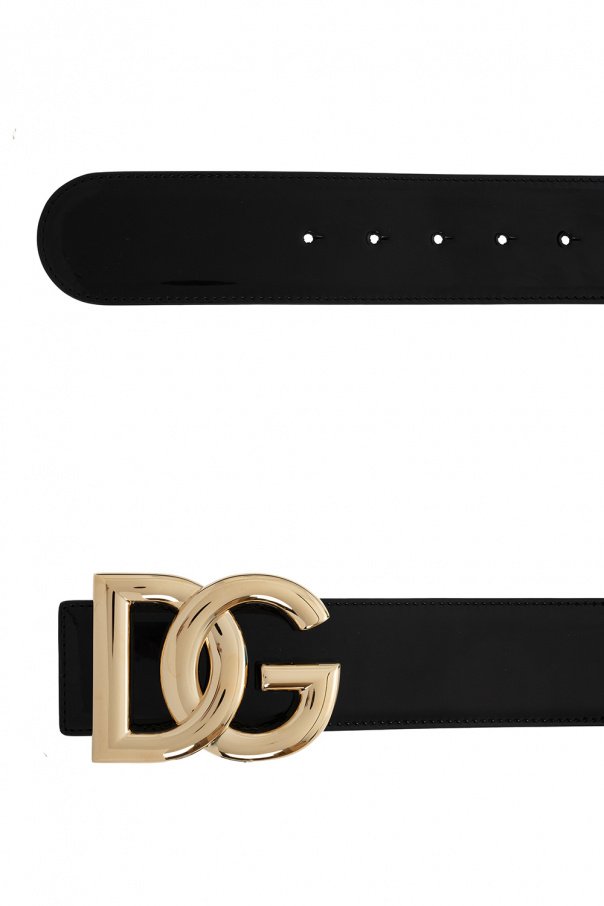 dolce band & Gabbana dolce band & Gabbana Leather Belt With Woven Logo Detail