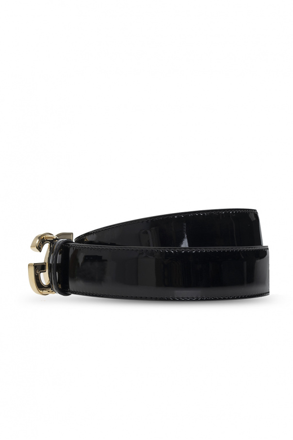 dolce & gabbana crochet dress Leather belt with logo