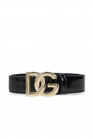 Black Leather And Dg Metal Buckle Dolce & Gabbana Woman