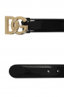 Dolce & Gabbana DOLCE ZEBRA 31CM CHRGR PLATE Schwarz Leather belt with logo