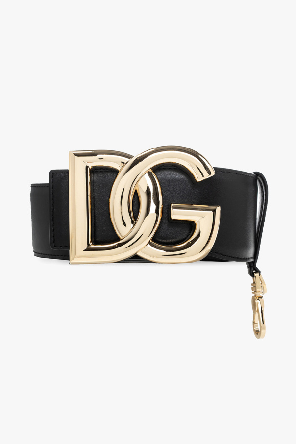 Dolce & Gabbana handbag in black leather Belt with logo
