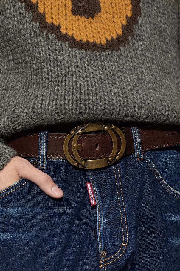 Dsquared2 Cinturón de piel con hebilla
